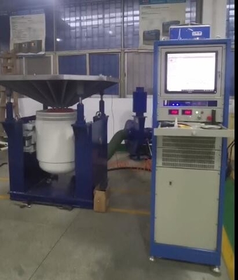 Tabela do teste de vibração da simulação do transporte do laboratório com função do espectro da resposta de choque