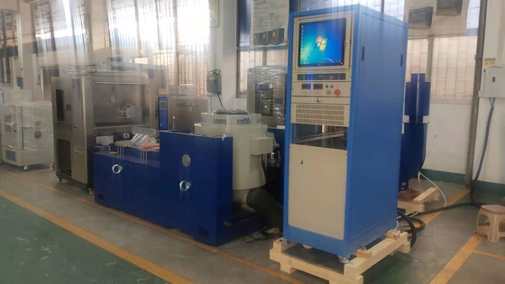 Simulação Shaker Systems eletrodinâmico do transporte para o laboratório com dispositivo de isolamento de choque