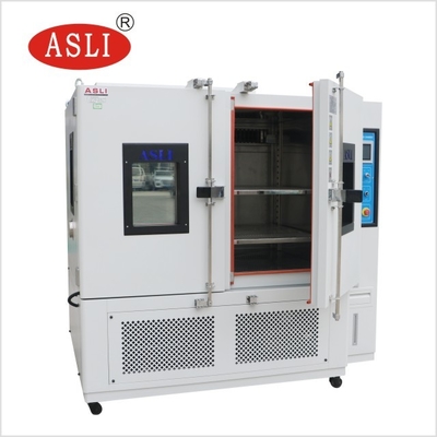 A parte superior simulada ambiental climática do equipamento das câmaras do teste de laboratório carregou dois a porta OpenWide que a parte superior aberta carregou a porta dois aberta