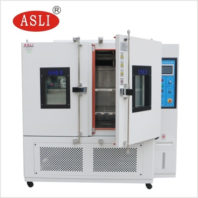 A parte superior simulada ambiental climática do equipamento das câmaras do teste de laboratório carregou dois a porta OpenWide que a parte superior aberta carregou a porta dois aberta
